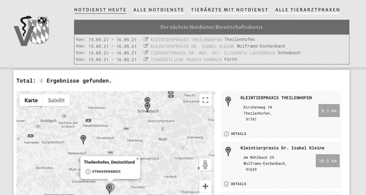 Tierarzt Notdienst Mittefranken